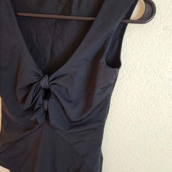 MAJE Tiphaine Black Cutout Bow Swimsuit One Piece Bikini Jersey Knit Bodysuit - Picture 10 of 10